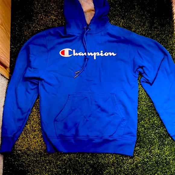 Gently used blue champion hoodie - Picture 1 of 2